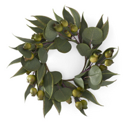 19 Inch Mixed Eucalyptus Candle Ring/Wreath