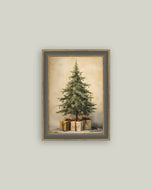 Christmas Tree With Presents 7x9